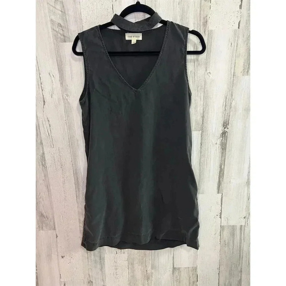 Cloth & Stone Women's Gray Choker Mini Dress Size S Casual Summer - Picture 2 of 7